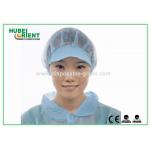 ISO9001/ISO13485 Non Woven PP Round Disposable Bouffant Cap With Peak for sale