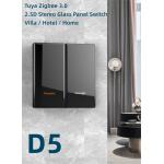 2.5D Glass Tuya Zigbee 3.0 Switch 240V AC Wall Light for sale
