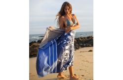 China Stitching Reinforced Beach Towel With Prints Lightweight And Easy To Carry supplier