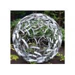 Modern Outdoor Metal Sphere Stainless Steel Garden Ball Sculpture for sale