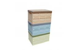 China Multiscene Foldable Plastic Container , Odorless Collapsible Plastic Crates With Lids supplier