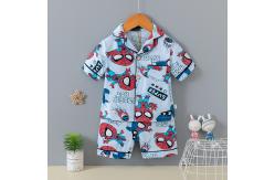 China Air Conditioning Pj Button Up Set Summer Comfort Cartoon Character Pajamas supplier
