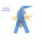 Silver Brass Teeth 25 Inch Metal Separating Zipper Customized For Sweater / Coats