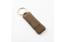 China Graded A Full Memory Leather USB Flash Drive With Custom Logo Printing supplier