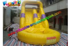 China Custom Yellow Kids Outdoor Inflatable Water Slides Combo With Pool supplier