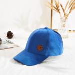 Custom Blue 58cm 6 Panel Baseball Caps Velcro Back Closure for sale
