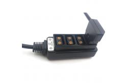 China D-Tap Camera Connection Cable Ptap Powertap Male To 4* Female Spring Cable supplier