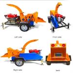 MIKIM Log Farm Force Wood Chipper Machine 300mm Dia With 3pcs Blades for sale