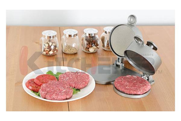Solid Aluminum Double Hamburger Press Machine With Adjustable Patty Thickness