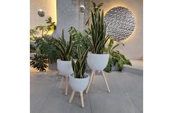 China Rustic Fiber Clay Planter Waterproof With Drainage Holes supplier