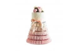China French 6 Tier Macaron Tower Stand Round Clear Plastic Cupcake Stand supplier