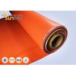 0.8mm Red Silica Cloth Coated With Silicone For Fire Protective Barrier E 180 for sale