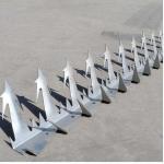 Hot Dipped Galvanized Single Razor Fence Security Spikes 1.25m Length