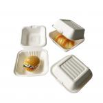 Eco-friendly customized fast food burger box with biodegradable clam shell for sale