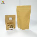 Custom Printing Tea Snack Bag Packaging Kraft Paper Organic Doypack With Window for sale