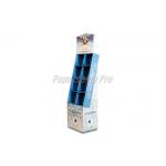 Temporary Cardboard Floor Displays 8 Pockets With Dividers Environmental Friendly