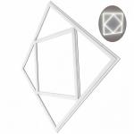 DIY Design 595x595 Indoor Edge Lighting LED Recessed Panel Frame Lighting for Office Shopping Mall for sale