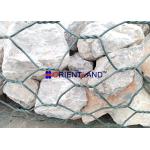 China Double Twisted Gabion Wire Baskets Pvc Coated Green Color Woven For Retaining Wall for sale