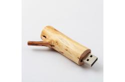 China Tree Root Shapes Wooden USB Flash Drive 256GB Embossing Logo supplier