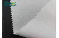 China White Polyester Woven Fusible Interlining / Twill Woven Fusible Interfacing Fabric supplier