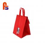 Red Color Appearance Durable With Zipper And Handle Fabric Shopping Bag for sale