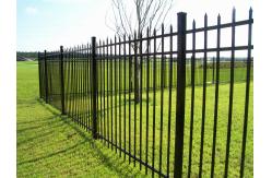 China Custom Made Black Powder Coating Garrison Fencing Panel Anti Rust supplier