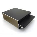 Machined Cnc Grey Powder Coating Aluminum Profiles for Glass Doors Windows Curtain Wall for sale