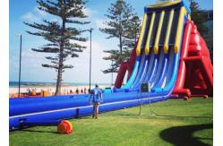 China Outdoor Entermainment Inflatable Water Slide With Pool Fire Retardant supplier