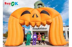 China Customized Oxford Cloth 8x5mH Inflatable Pumpkin Archway supplier