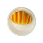 8inch Sugarcane Disposable Tray Plates , Compostable Dinner Plates Bagasse Paper for sale