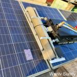 Solar Panel Cleaning Equipment with Extended Water Pipe and Water Pump 1190*970*350mm for sale