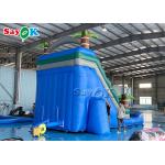 Bouncy Slides Custom Backyard Palm Tree Themed Inflatable Water Slide With Splash Pool