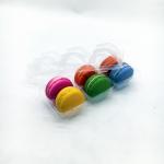 6 Holes Sugar PET Macaron Box Packaging Macaron Box With Clear Sleeve for sale
