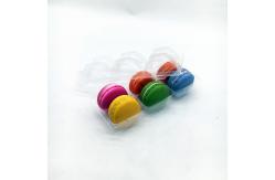 China 6 Holes Sugar PET Macaron Box Packaging Macaron Box With Clear Sleeve supplier