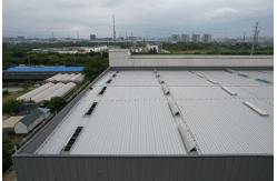 China Galvanized Column Steel Structure Warehouse With Sandwich Panel Roof Panel supplier