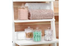 China Clear Plastic Cotton Swab Holder Dispenser For Bathroom supplier