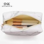 White Marble Leather Cosmetic Bag Blanks Promotion PU Makeup Brushe Bag for sale