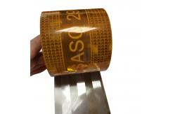 China High Visibility Highly Viscous 2'' 3'' 4'' Yellow SASO2913 Truck Reflective Sticker supplier
