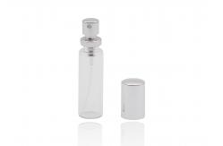 China 10 Ml Refillable Plastic Spray Bottles With 13 / 415 Shiny Silver Perfume Sprayer supplier