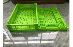 China Foldable Mesh Wall Turnover Plastic Storage Crates For Vegetable Fruits supplier