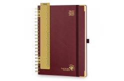 China Bordeaux Leather Weekly Academic Planner From Jan. 2023 To Dec. 2023 supplier