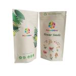 Compostable Food Kraft Paper Bag Custom Printing 100% Biodegradable Fruit Packaging Bags for sale