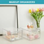 2 Pack Makeup Organizer Storage Drawers Plastic Storage Bins Stackable