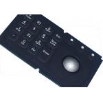 Mini 15 key panel mount keyboard with trackball for medical , diagnostic equipment