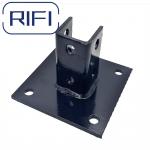Post Base 4 Holes Square Post Bracket Mount For 1-5/8 Single Strut Channel With Black Powder Coated for sale