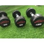 Round Head Cast Iron Dumbbells Olympic Barbell Set 25kg 50kg for sale