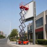 Electric Small Aerial Work Platform 10m 500kg Mobile Scissor Lift for sale
