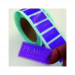 Blue Waterproof Tamper Stickers For Jars Printed Self Adhesive Labels On A Roll for sale