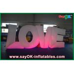 Wedding Inflatable Lighting Decoration White LOVE With Led Eco - Friendly for sale