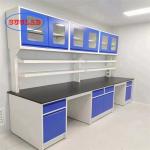 Rectangular Chemistry Laboratory Table with Adjustable DTC 175° Buffer Hinge